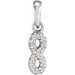 Ladies Natural Diamond Petite Infinity Pendant (Si2-Si3, G-H) — Platinum