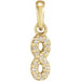 Ladies Natural Diamond Petite Infinity Pendant (I1, G-H) — 14K Yellow Gold