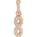 Ladies Natural Diamond Petite Infinity Pendant (I1, G-H) — 14K Rose Gold