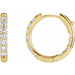 Ladies Natural Diamond Inside-Outside Hinged 18.5 mm Hoop Earrings (I1, G-H) — 14K Yellow Gold