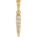 Ladies Natural Diamond Spike Pendant (I1, G-H) — 14K Yellow Gold
