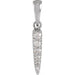 Ladies Natural Diamond Spike Pendant (I1, G-H) — 14K White Gold