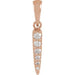 Ladies Natural Diamond Spike Pendant (I1, G-H) — 14K Rose Gold