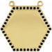Ladies Natural Black Diamond Hexagon Necklace Center (Opaque, Black) — 14K Yellow Gold