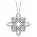 Ladies Natural Diamond Clover Necklace (Si2-Si3, G-H) — Platinum