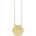 Ladies Natural Diamond Hexagon Necklace (I1, G-H) — 14K Yellow Gold