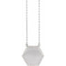 Ladies Natural Diamond Hexagon Necklace (I1, G-H) — 14K White Gold