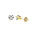 LADIES SOLITAIRE EARRINGS 1.50CT ROUND DIAMOND 14k YELLOW GOLD