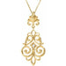 Ladies Natural Diamond Fleur-de-lis Sculptural Necklace (I1, G-H) — 14K Yellow Gold