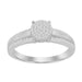 LADIES RING 0.20CT ROUND DIAMOND 10K WHITE GOLD
