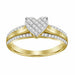 LADIES RING 0.20CT ROUND DIAMOND 10K YELLOW GOLD