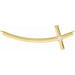 Ladies Natural Diamond Sideways Cross Necklace Center (I1, G-H) — 14K Yellow Gold