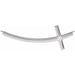 Ladies Natural Diamond Sideways Cross Necklace Center (I1, G-H) — 14K White Gold