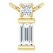 Ladies Natural Diamond Necklace Center (Si2-Si3, Ghi) — 14K Yellow Gold