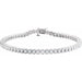 Ladies Natural Diamond Line 7 1/ Bracelet (I1, G-H) — 14K White Gold