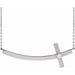 Ladies Natural Diamond Sideways Cross Necklace (I1, G-H) — 14K White Gold