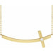 Ladies Natural Diamond Sideways Cross Necklace (I1, G-H) — 14K Yellow Gold