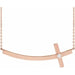 Ladies Natural Diamond Sideways Cross Necklace (I1, G-H) — 14K Rose Gold