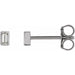Ladies Natural Diamond Bezel-Set Earrings (Si2-Si3, Ghi) — Sterling Silver