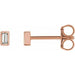 Ladies Natural Diamond Bezel-Set Earrings (Si2-Si3, Ghi) — 14K Rose Gold