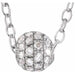 Ladies 3 mm Natural Diamond Ball Necklace (I1, G-H) — 14K White Gold
