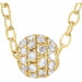 Ladies 3 mm Natural Diamond Ball Necklace (I1, G-H) — 14K Yellow Gold