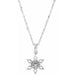 Ladies Natural Diamond Snowflake Necklace (Si2-Si3, G-H) — Platinum