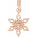 Ladies Natural Diamond Snowflake Pendant (I1, G-H) — 14K Rose Gold