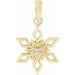 Ladies Natural Diamond Snowflake Pendant (I1, G-H) — 14K Yellow Gold
