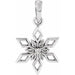 Ladies Natural Diamond Snowflake Pendant (Si2-Si3, G-H) — Platinum