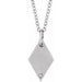 Ladies Natural Diamond Rhombus Necklace (I1, G-H) — Sterling Silver