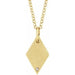 Ladies Natural Diamond Rhombus Necklace (I1, G-H) — 14K Yellow Gold