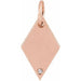 Ladies Natural Diamond Rhombus Pendant (I1, G-H) — 14K Rose Gold