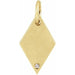 Ladies Natural Diamond Rhombus Pendant (I1, G-H) — 14K Yellow Gold