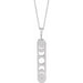 Ladies Natural Diamond Moon Phase Bar Necklace (I1, G-H) — 14K White Gold