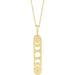 Ladies Natural Diamond Moon Phase Bar Necklace (I1, G-H) — 14K Yellow Gold