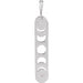 Ladies Natural Diamond Moon Phase Bar Pendant (I1, G-H) — 14K White Gold