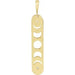 Ladies Natural Diamond Moon Phase Bar Pendant (I1, G-H) — 14K Yellow Gold
