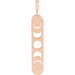 Ladies Natural Diamond Moon Phase Bar Pendant (I1, G-H) — 14K Rose Gold