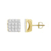 LADIES EARRING 0.75CT ROUND DIAMOND 10K YELLOW GOLD