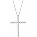 Ladies Natural Diamond Cross Necklace (I1, G-H) — 14K White Gold