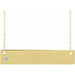 Ladies Natural Diamond Engravable Bar Necklace (I1, G-H) — 14K Yellow Gold