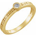Ladies Natural Diamond Family Stackable Ring (I1, G-H) — 14K Yellow Gold