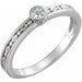 Ladies Natural Diamond Family Stackable Ring (I1, G-H) — Sterling Silver