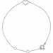 Ladies Natural Diamond Heart Bracelet (I1, H-I) — 14K White Gold