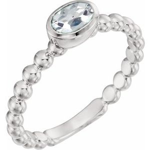 Ladies Natural Diamond Family Stackable Ring (I1, G-H) — Sterling Silver