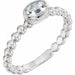 Ladies Natural Diamond Family Stackable Ring (I1, G-H) — Sterling Silver