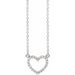 Ladies Natural Diamond Petite Heart Necklace (I1, G-H) — 14K White Gold