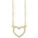 Ladies Natural Diamond Petite Heart Necklace (I1, G-H) — 14K Yellow Gold