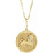 Ladies Natural Diamond Lion Necklace (I1, G-H) — 14K Yellow Gold
